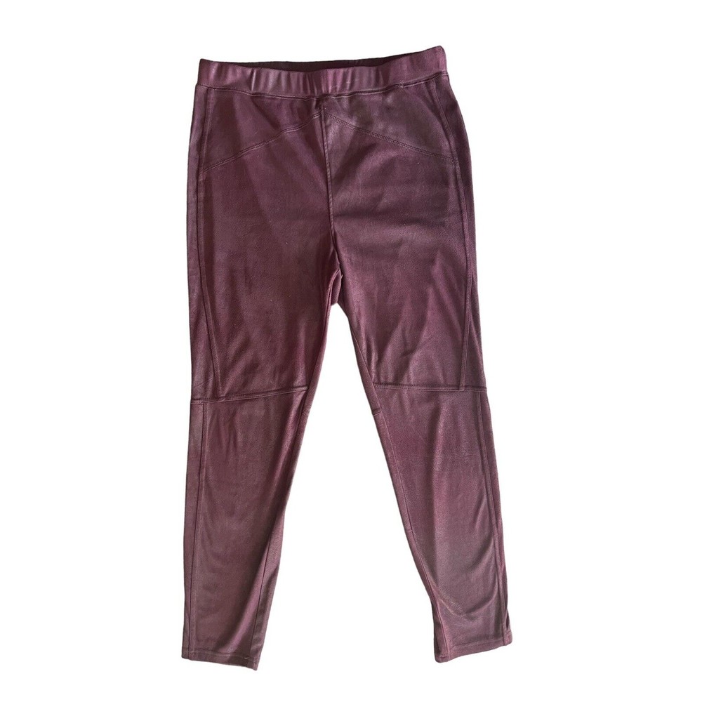 Free People Midnight Vegan Faux Suede Leggings Burgundy Wine Women’s Medium